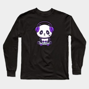 Gaming Panda Long Sleeve T-Shirt